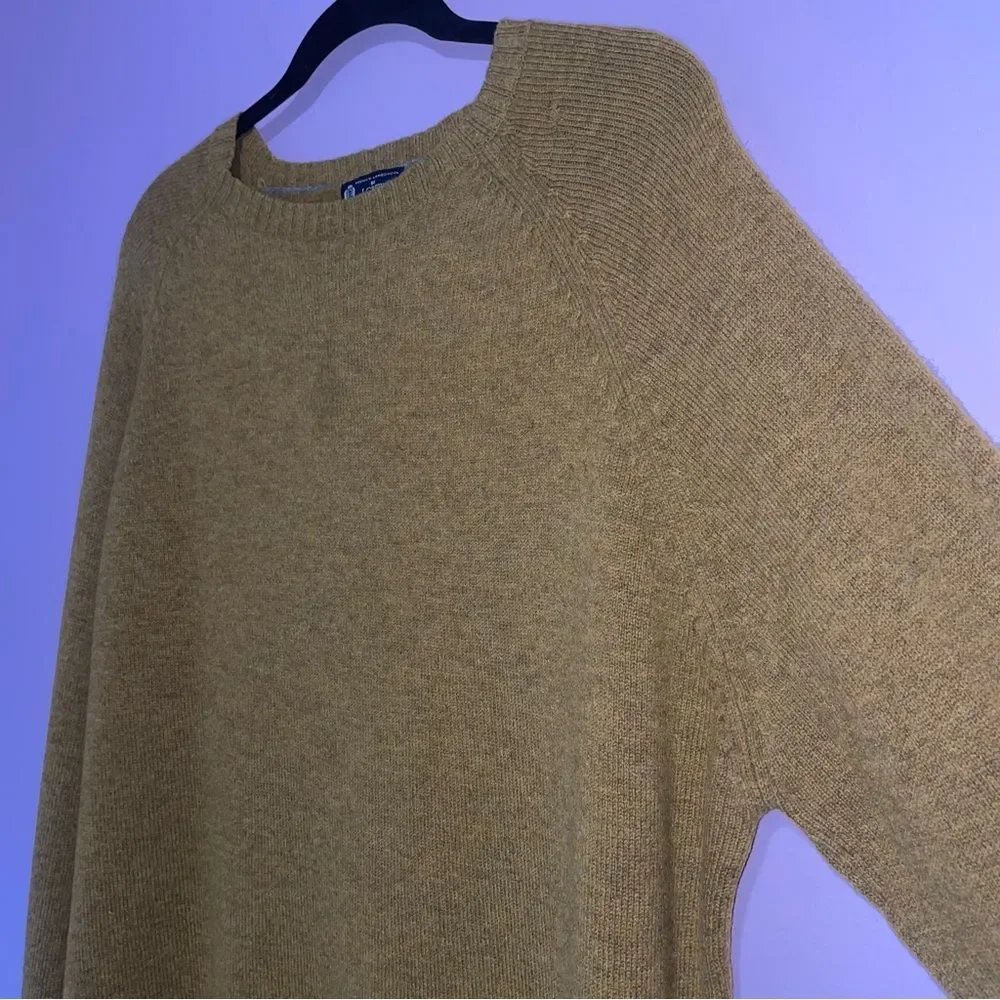 J Crew Wool Crewneck Pullover Sweater Men XL Neutral Minimalist Office Casual